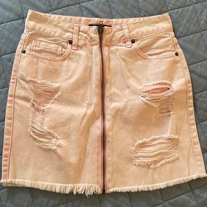 Distressed Pink Skirt NWT Size Small